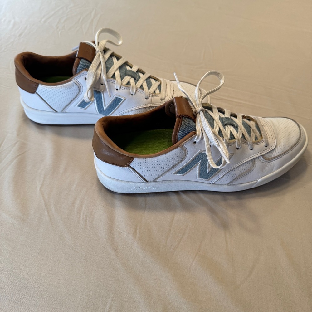 New Balance Revlite White, Brown and Jean  Sneakers Size 9 - Picture 2 of 10